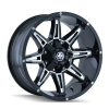 Mayhem 8090 Rampage 18x9 / 8x180 BP / 18mm Offset / 124.1mm Hub Black w/ Milled Spokes Wheel