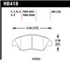 Hawk 02-06 RSX (non-S) Front / 03-09 Civic Hybrid / 04-05 Civic Si Front Blue 9012 Race Brake Pads