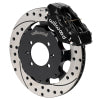 Wilwood Forged Dynalite Front Hat Kit 11.75in SRP Drilled/Slotted Rotor Black Caliper 90-05 Miata