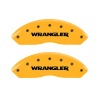 MGP 2 Caliper Covers Engraved Front Wrangler Yellow Finish Black Char 2006 Jeep Wrangler