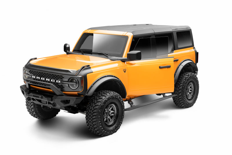 RealTruck 21-24 Ford Bronco 4dr VoltStep Electric Running Board Kit (No Drill) - Tex. Blk