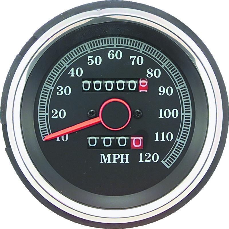 Bikers Choice L84-90 XL 85-87 FXRS 87-90 FX Replacement Speedo Black Face H-D 67037-85A