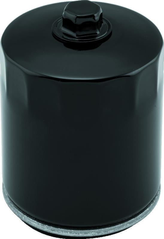 Twin Power Twin Cam and M8 Black Oil Filter With Nut Replaces H-D 63798-99 with Backflow Valve