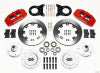 Wilwood Dynapro 6 Front Hub Kit 12.19in Red 1965-1969 Mustang Disc & Drum Spindle