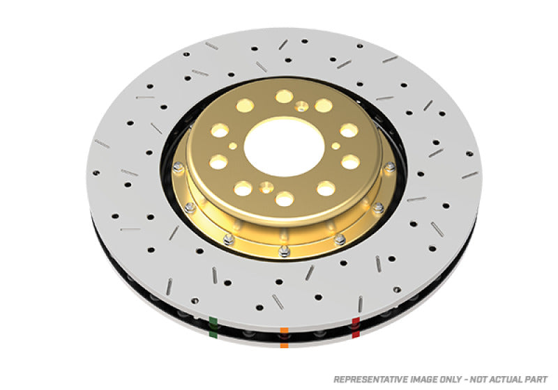 DBA 12-15 Lotus Exige Front 5000 2-Piece Drilled & Slotted Rotor w/Black Hat