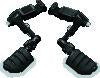 Kuryakyn Ergo III Adjustable Mount With Trident Dually ISO Pegs Gloss Black