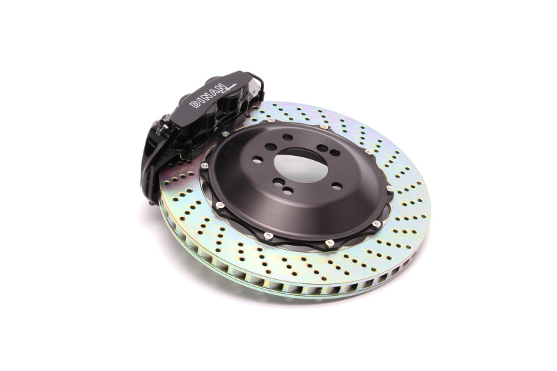 Dinan 04-10 BMW 5/6-Series (E60/E63/E64) Black Caliper/Drilled Brake Set - Front