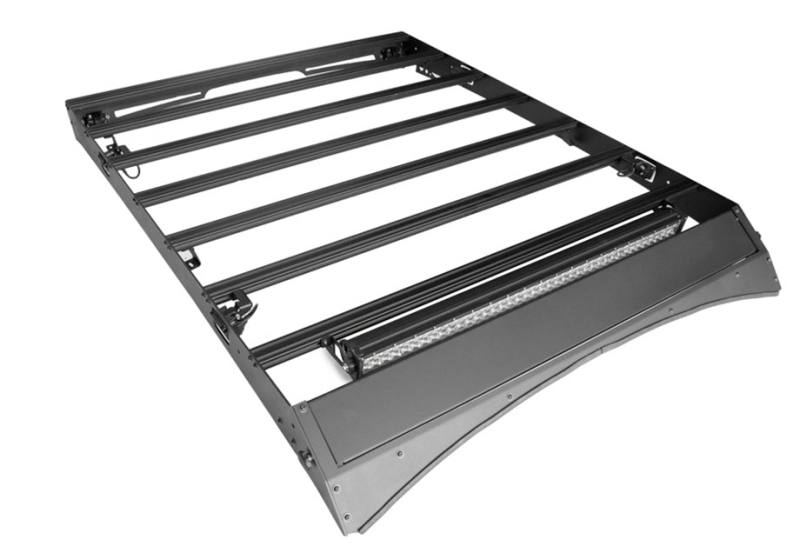 Cali Raised 14-21 Toyota Tundra Crew Max Premium Roof Rack - 52In Dual Row Blue Small/Light Kit