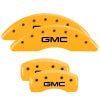 MGP 4 Caliper Covers Engraved Front & Rear GMC Yellow finish black ch