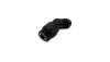 Vibrant -10AN Male to Male -8AN Straight Cut 45 Degree Adapter Fitting - Anodized Black