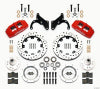 Wilwood Dynapro 6 Front Hub Kit 12.19in Drilled Red 69-70 Impala Drum/Disc 69-82 Vette
