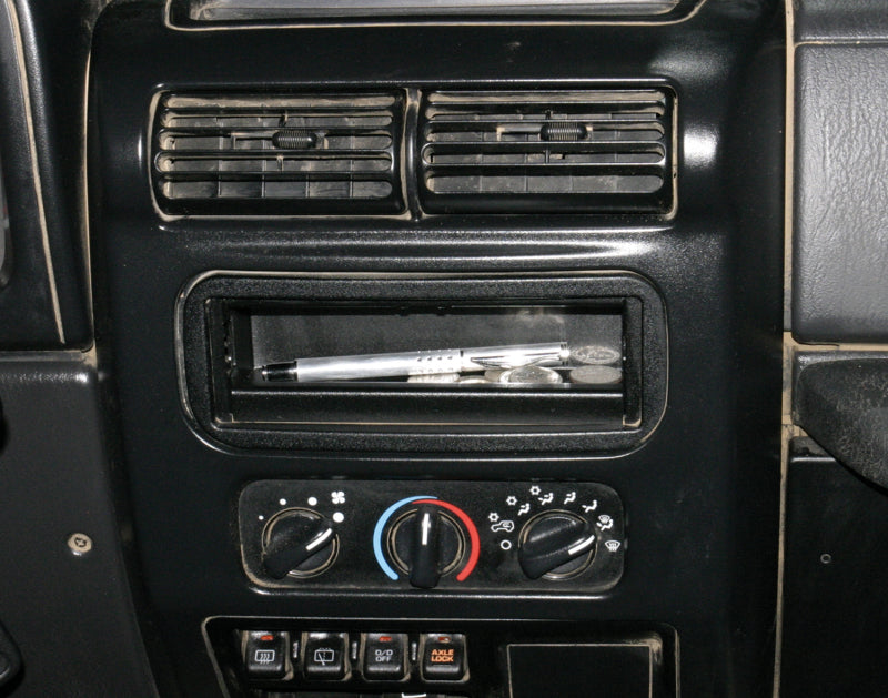 Tuffy Stereo Dash Cutout Tray Black