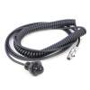 Rugged Radios Hole Mount Steering Wheel Push to Talk Cable (PTT) with Coil Cord for Intercoms