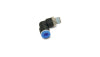 Vibrant Male Elbow Pneumatic Vacuum Fitting (1/4in NPT Thread) - for use with 1/4in (6mm) OD tubing