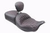 Mustang 08-25 Harley FL Touring Rd King Sp, Rd Glide Ltd, Dble Diamond ST Backrest - Black/AB