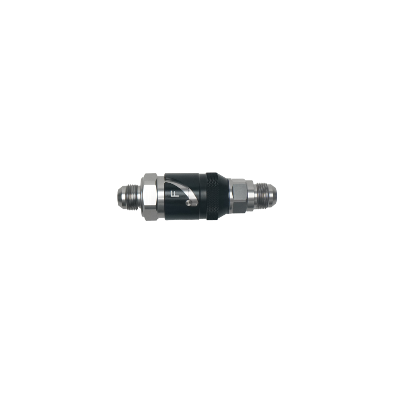 DeatschWerks 10AN Male Flare Quick Disconnect Dry Break Fitting - 2 Pieces Anodized Matte Black