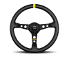 Momo MOD07 Steering Wheel 350 mm - Black Leather/Black Spokes/1 Stripe