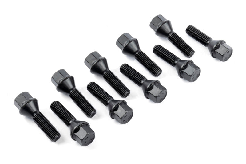 Dinan Lug Bolts - Cone Seat - M12x1.5 - 28mm - Black (Set of 10)