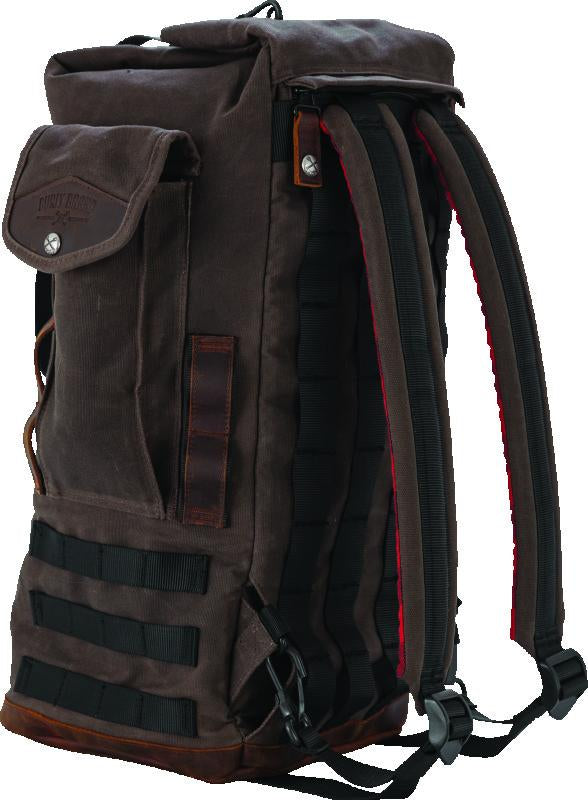 Burly Brand Voyager Sissy Bar Backpack - Dark Oak