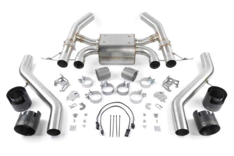 Dinan 23-26 BMW M2 (G87) Valved Axleback Exhaust System - Black Tips