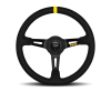 Momo MOD08 Steering Wheel 350 mm - Black Suede/Black Spokes/1 Stripe