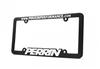 PERRIN License Plate Frame - Black w/White Lettering