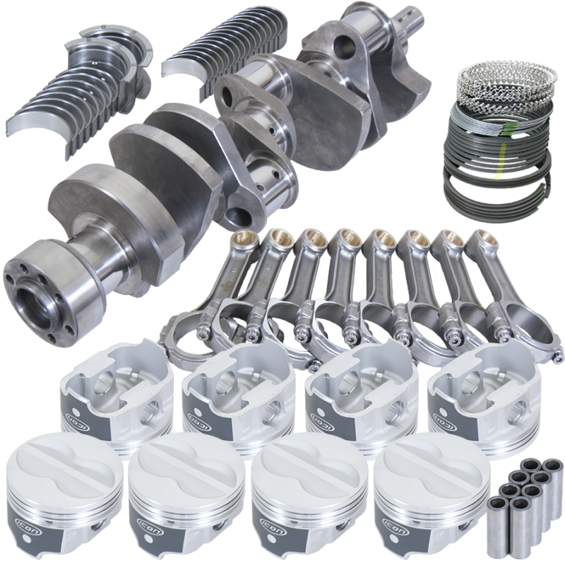 Eagle Chevy 350 1Pc 3.750in Crank 5.700in I-Beam Rods -10cc 4.000in Pistons Rotating Assembly