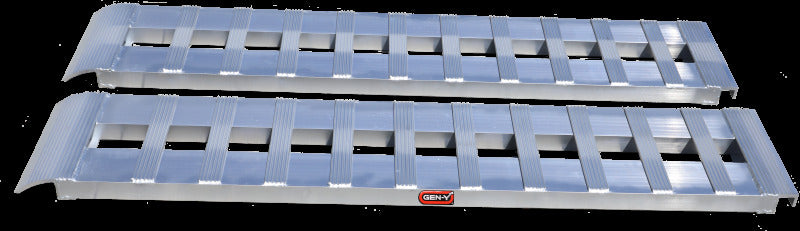 Gen-Y Heavy-Duty 7ft Aluminum Loading Ramps 14in x 84in 3K Capacity Per Ramp - Pair
