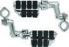 Kuryakyn Dually ISO Offset Highway Pegs With 1-1/4inch Clamp Chrome (Pair)