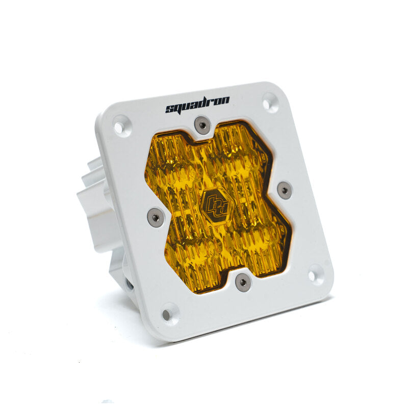 Baja Designs Squadron 2.0 Sport LED Wide Cornering (Flush Mount) - Baja Amber w/White Housing