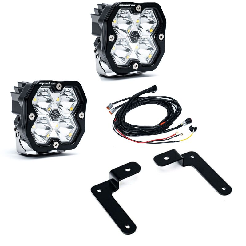 Baja Designs 18-25 Jeep JL/JT / 20-25 Gladiator Squadron 2.0 A-Pillar Sportsmen Kit (Spot) - Clear