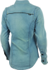 Speed and Strength Speed Society Armored Moto Shirt Denim Blue Womens - XS