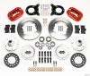 Wilwood Forged Dynalite Front Kit 11.00in Red 1965-1969 Mustang Disc & Drum Spindle