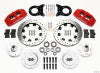 Wilwood Dynapro 6 Front Hub Kit 12.19in Drill Red 1965-1969 Mustang Disc & Drum Spindle