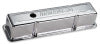 Moroso Chevrolet Small Block Valve Cover - w/Baffle - Stamped Steel Chrome Plated - Pair