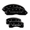MGP 4 Caliper Covers Engraved Front C5/Corvette Engraved Rear C5/Z06 Black finish silver ch