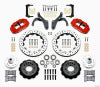 Wilwood Narrow Superlite 6R Front Hub Kit 12.88in Drill Red 59-64 Chevy Impala / 63-64 Corvette
