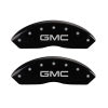 MGP Front set 2 Caliper Covers Engraved Front GMC Black finish silver ch