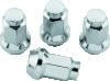 QuadBoss Lug Nuts 3/8in-24 - 14mm-Od - Chrome  - Box of 4