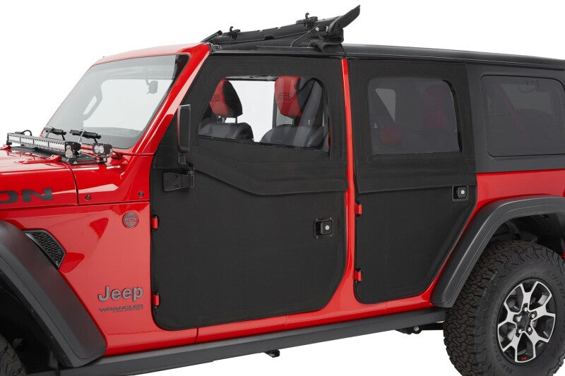 Bestop 20-26 Jeep Gladiator / 18-26 Wrangler JL Full Fabric Doors (Front Black Diamond)