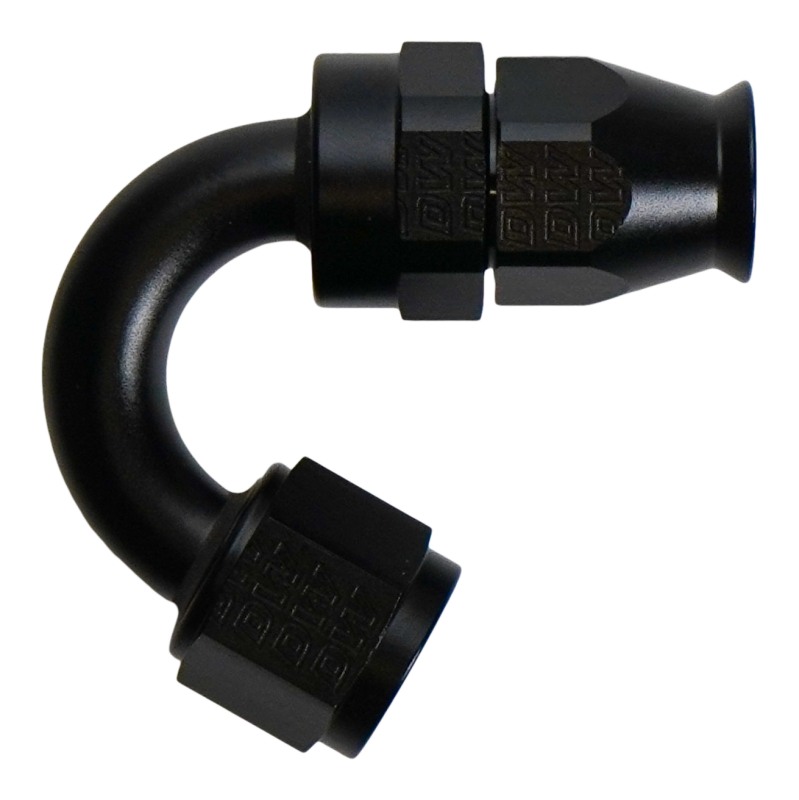 DeatschWerks 8AN Female Flare Swivel (Incl Ferule/Olive) 150-degree Hose End PTFE
