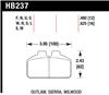Hawk Wilwood BB / AP Racing / Outlaw Black Rear Brake Pads