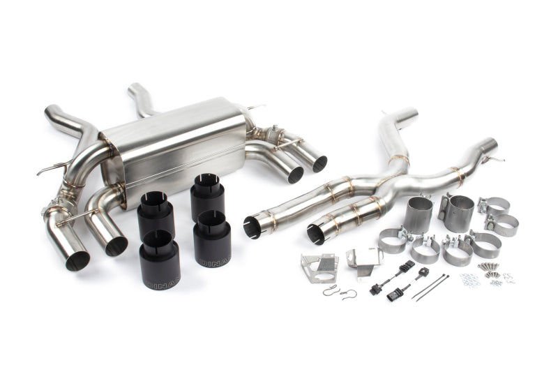 Dinan 19-21 BMW M2 Competition (F87) Free Flow Axleback Exhaust System w/X-Pipe - Black Tips