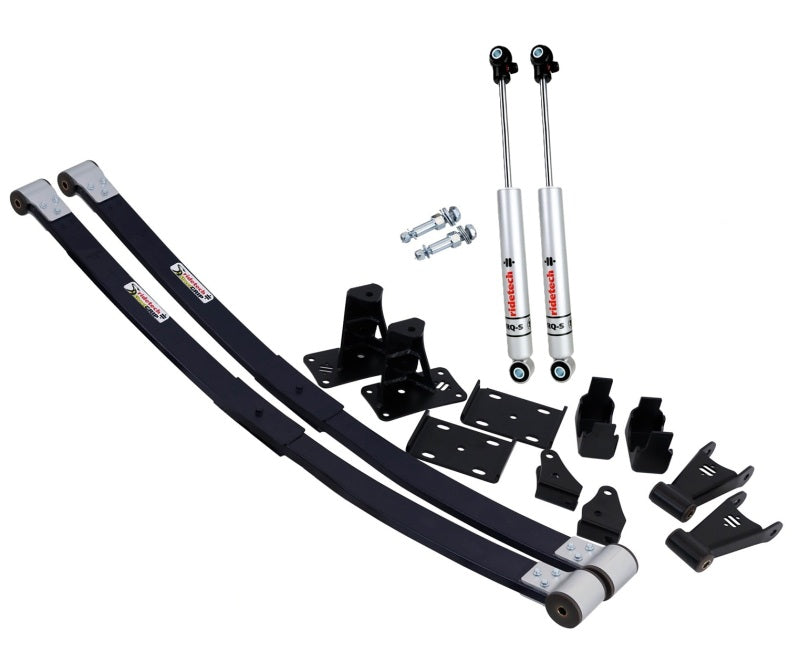 Ridetech 73-87 Chevrolet C10 Composite Leaf Springs w/ RQ-S Shocks - 6in Drop - Rear