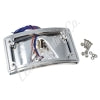 Letric Lighting  Custom Hard Wire Perfect Plate Light Chrome Curved License Plate Frame - Universal