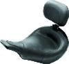 Mustang 97-07 Harley Electra Glide, Rd Glide Standard Touring Solo Seat w/ Driver Backrest - Black